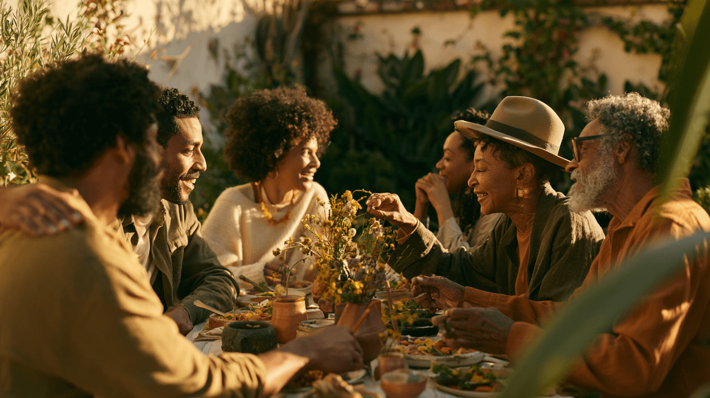 Community around a table