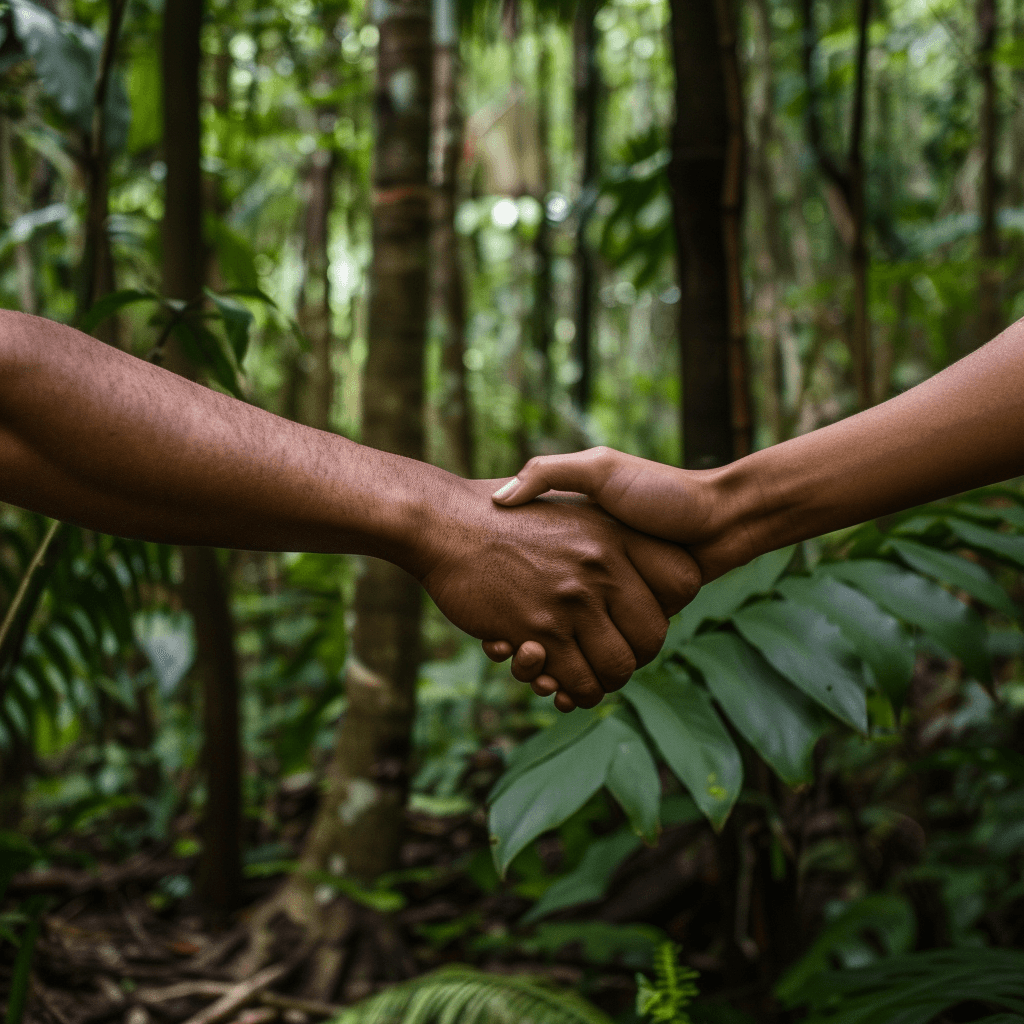 holding hands